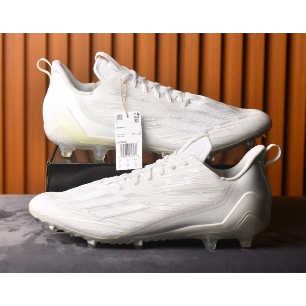 New! Size: 16 Men | Adidas Adizero Cleats Triple White | GX5413
